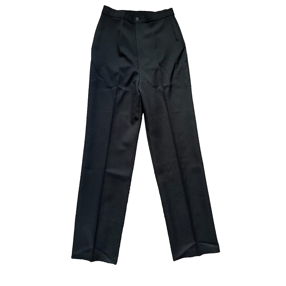 Vintage Levi Strauss High Rise Pleated Black Dress Pants 80s Straight Leg 28 in